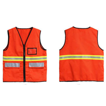 Traffic Vest with Flam Retardant Reflective Warning Tape